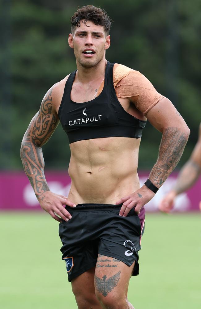 Jordan Riki before Michael Maguire’s six pack ban. Sigh. Picture: Adam Head