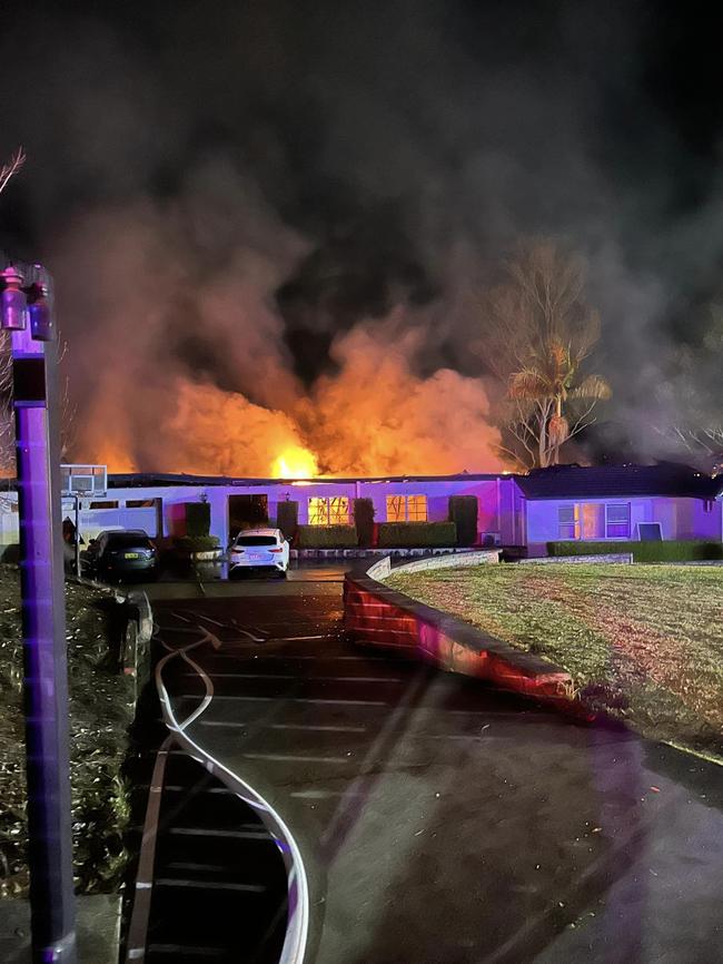 An electrical storm in late September, when a Sydney home was destroyed after being hit by lightning. Picture: Larissa Dominello