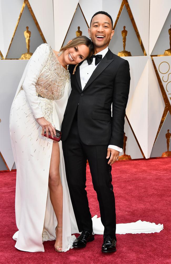 Adorable couple Chrissy Teigen and John Legend. Picture: Getty Images