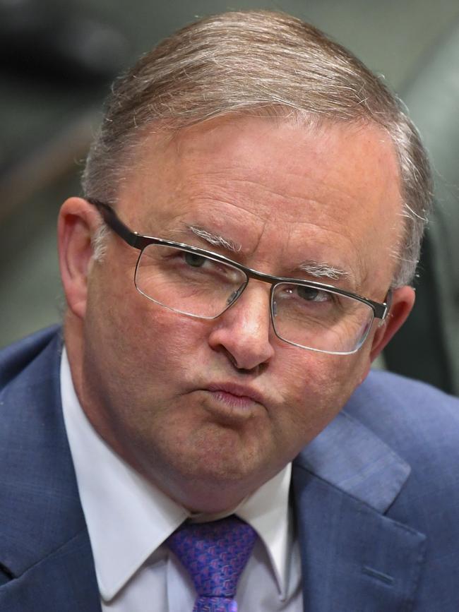 Opposition Leader Anthony Albanese contemplates the long, hard road ahead. Picture: AAP