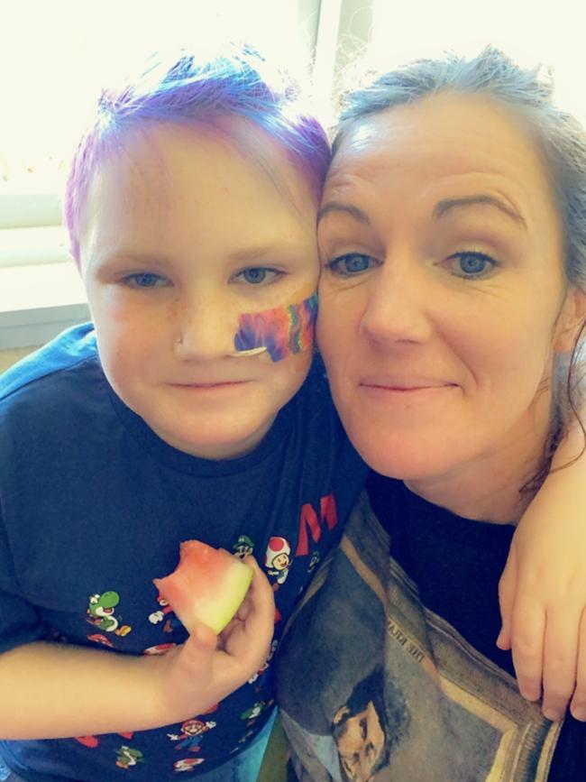 Willow McShane, 12, with her mum, Sally McShane, of Hobart. (pic supplied)