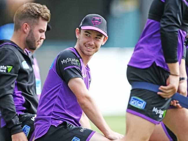 Hobart Hurricanes open training session from Blundstone Arena. Jake Doran. Picture: Zak Simmonds