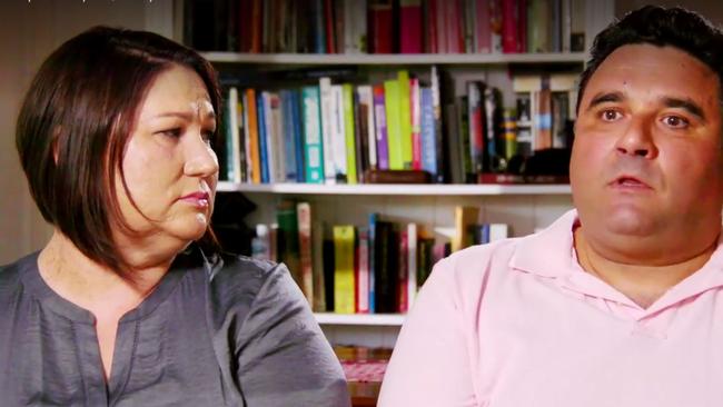 Melinda and Dhia Watson. Struggling with what to do with their IVF embryos. Picture: Channel 9