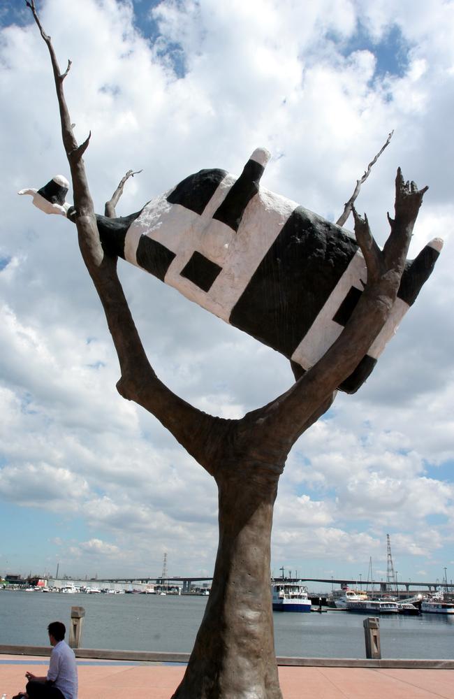 John Kelly’s delightful structure, Cow Up a Tree.