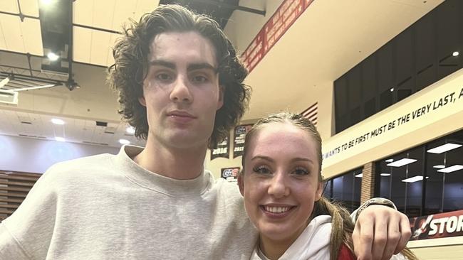 US college basketball star Hannah Giddey and her little brother, NBA superstar Josh Giddey. Picture: Supplied