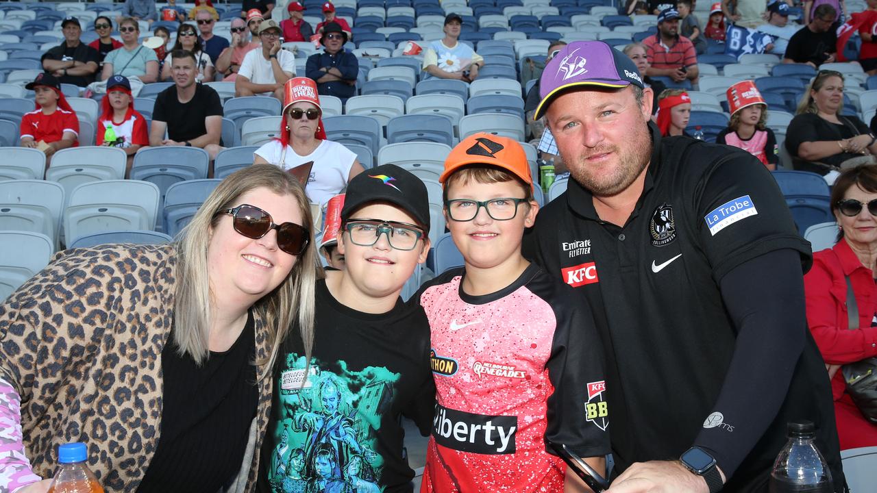 Sarah, Jaxon, Hunter and Hayden Russell. Picture: Alan Barber