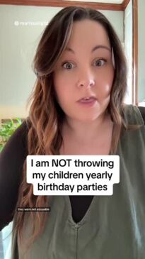 Mum says she will only throw her child a 1st and 16th birthday party in controversial  video