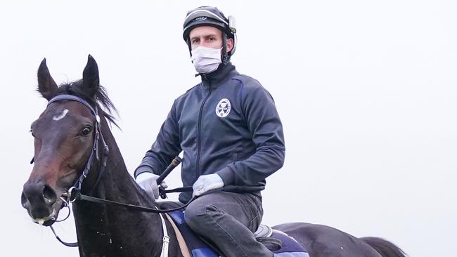 Retired top class jockey James Winks rode Sir Dragonet in trackwork last year before the former international won the Cox Plate. Picture: Getty