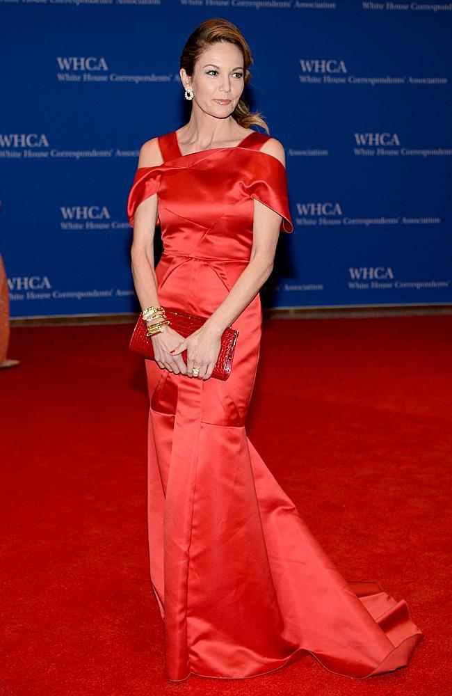 I love you Diane Lane, but this is not your best frock. (Photo by Dimitrios Kambouris/Getty Images)