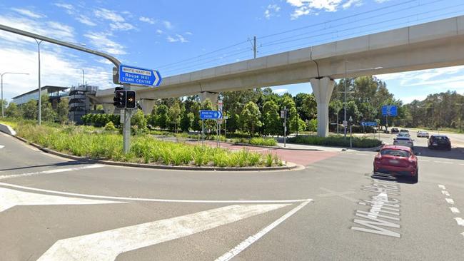 The man was hit at the intersection of Windsor Road and White Hart Drive, Rouse Hill