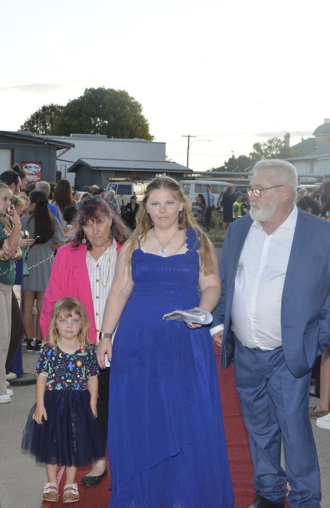 Warwick State High School graduate Katielin and family at Warwick RSL on November 17, 2023. Photo: Jessica Klein