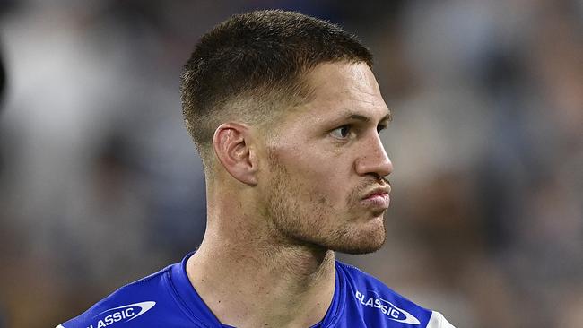 TOWNSVILLE, AUSTRALIA - SEPTEMBER 14: Kalyn Ponga of the Knights looks dejected after losing the NRL Qualifying Final match between North Queensland Cowboys and Newcastle Knights at Queensland Country Bank Stadium on September 14, 2024 in Townsville, Australia. (Photo by Ian Hitchcock/Getty Images)