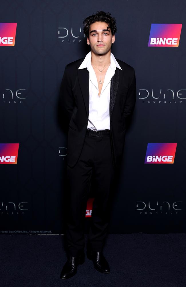 Josh Heuston attends the Sydney premiere of Dune: Prophecy at Hoyts Entertainment Quarter on November 13. Picture: Brendon Thorne/Getty Images