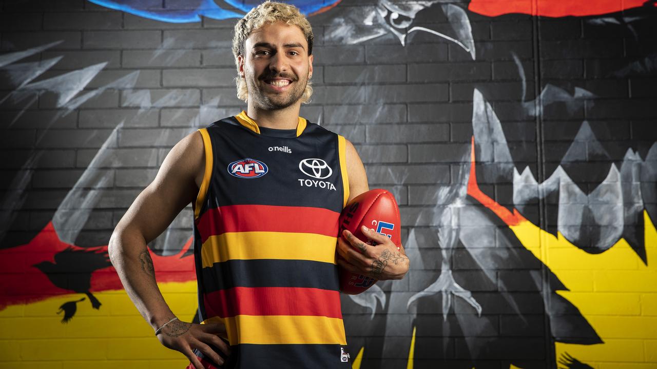 Izak Rankinein his new Adelaide colours. Picture: Sarah Reed/Getty Images