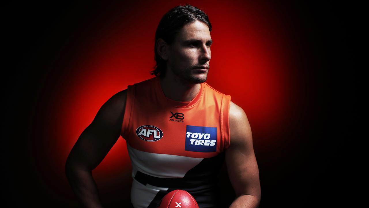 FOR SATURDAY - Portrait of GWS Giants player who this week plays his 250th game. (Neil Cordy story on the reluctant footballer - He went No.3 in the National Draft and didn't even attend).  Picture. Phil Hillyard