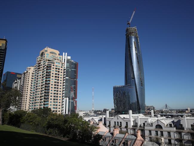 Crown’s new Sydney tower in Barangaroo. Picture: David Swift