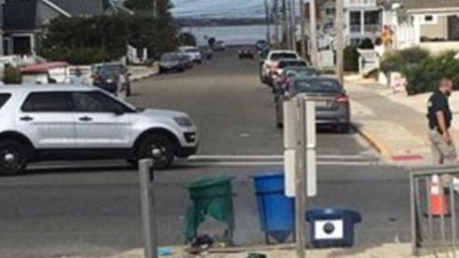 A pipe bomb set in a rubbish bin exploded in Seaside Park, New Jersey.