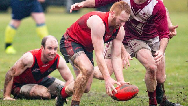 Bothwell's Will Campbell playing in the 2024 ODFA Grand Final on August 17, 2024. Picture: Linda Higginson/Solstice Digital.