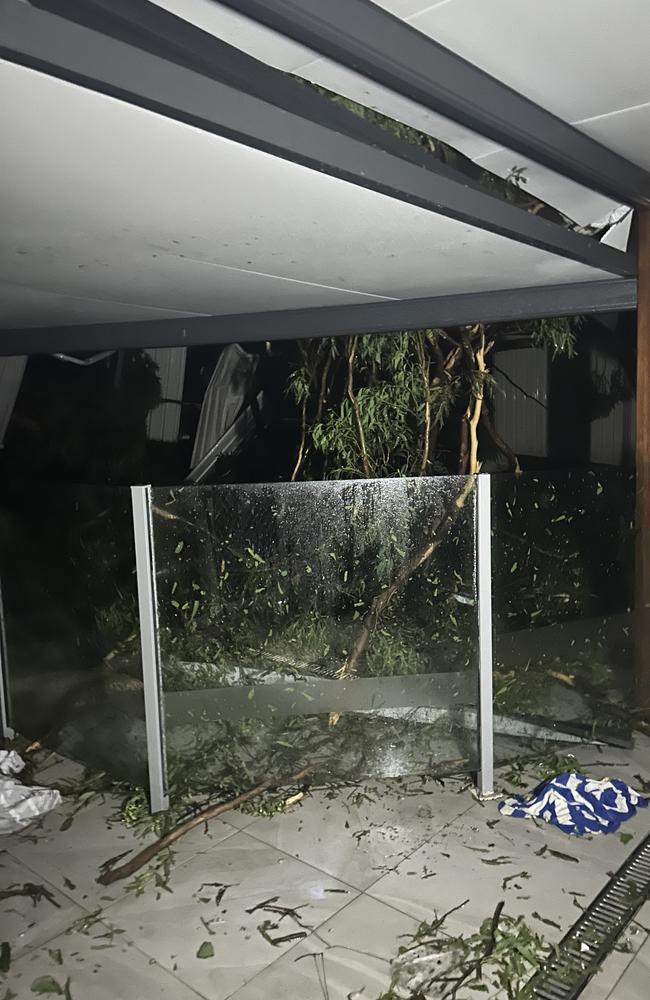 The damage during the Christmas Day storm. Picture: Jessica Elder