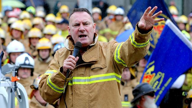 Taxpayers and firefighters will be hit with a six-figure legal bill as Australia’s best-paid union boss takes his fight for a bigger retirement payout to the Supreme Court. Picture: Tim Carrafa