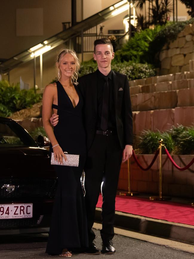 Skye Osman and Levii Longrigg. Hillcrest Christian College 2020 school formal. Photo: Supplied