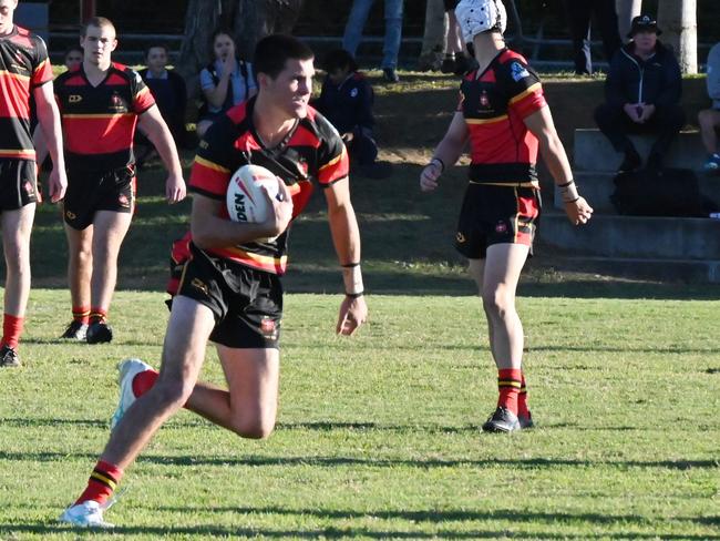 Rockhampton Grammar's winger Chase Everingham in the Dolphins Cup clash against Emmaus College.