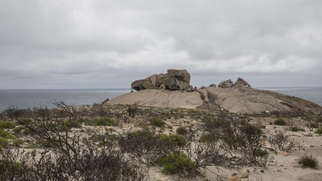 Remarkable Rocks a year after the fires. Picture: Simon Cross