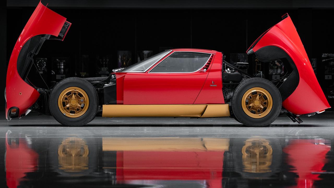 How much will the 1972 Lamborghini Miura P400 SV sell for? Picture: RM Sotheby’s.