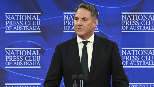 Defence Minister Richard Marles launches the National Defence Strategy in Canberra. Picture: NCA NewsWire / Martin Ollman