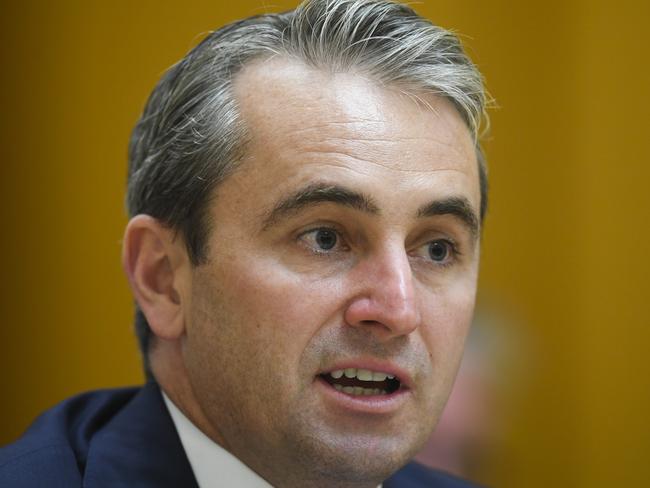 Commonwealth Bank CEO Matt Comyn speaks during a hearing of the House Economics Committee at Parliament House in Canberra, Friday, November 8, 2019. (AAP Image/Lukas Coch) NO ARCHIVING