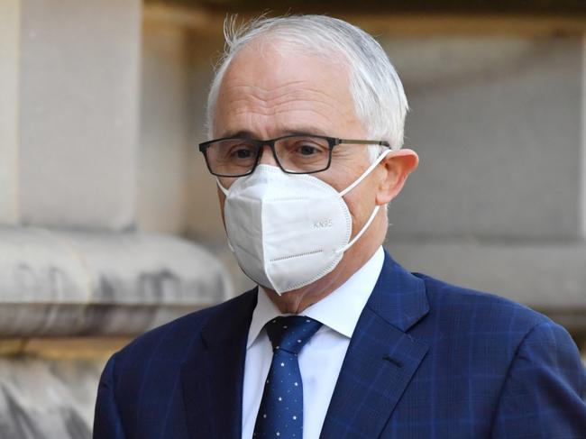 Former prime minister Malcolm Turnbull arrives for the state funeral of former NSW premier John Fahey, at St Mary's Cathedral, in Sydney, Friday, September 25, 2020. Mr Fahey was NSW premier from 1992 to 1995 and played a key role in the bid for Sydney to host the 2000 Olympic Games before going on to become federal finance minister. (AAP Image/POOL/Mick Tsikasvia NCA NewsWire)