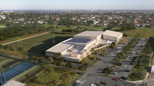 An artist’s aerial impression of the expansive Heffron Centre.