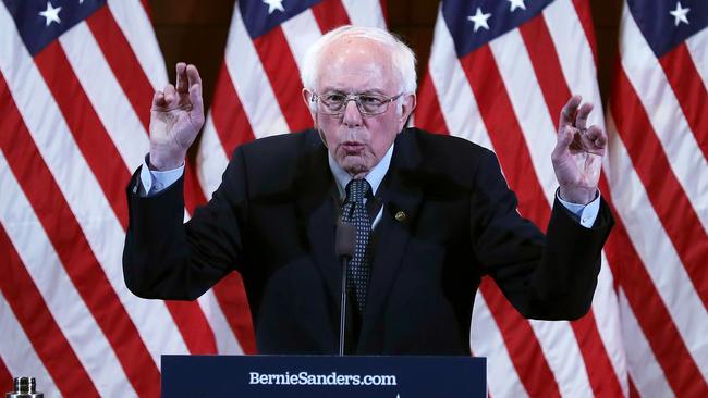 Bernie Sanders campaigns in Manchester, New Hampshire. Picture: AFP