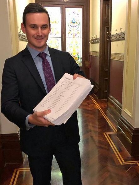 Bonney MP Sam O'Connor presented the petition to Parliament.