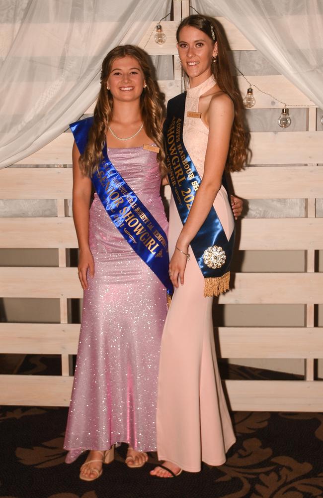 Left: Kirra Davison from Kempsey with Heather Orme from Coffs Harbour at the Lismore Workers Club for the Sydney AgShow Young Woman 2022 zone 1 and 2 finals.