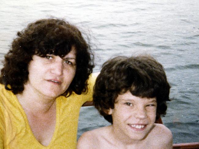 Thornbury bookshop murder victim Maria James and her son Adam.