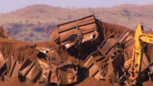 BHP has suspended all rail operations in WA after a runaway ore train was deliberately derailed on Monday.