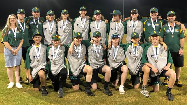 BRONZE TEAM: Victoria's Eastern Athletics baseball team took the bronze medal after a win over Cronulla in the 2021 Australian Senior League Championships at Lismore's Albert Park complex on Wednesday May 12, 2021. Photo: Alison Paterson