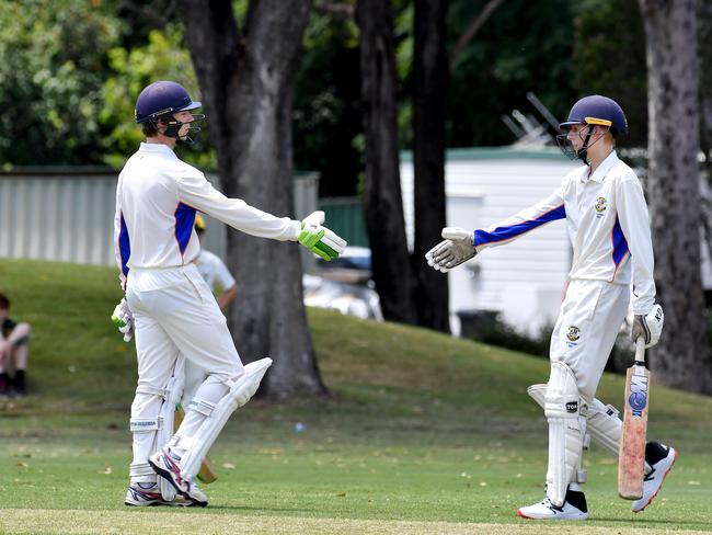 AIC First XI cricket match between Villanova College and Marist College Ashgrove.Saturday February 19, 2022. Picture, John Gass