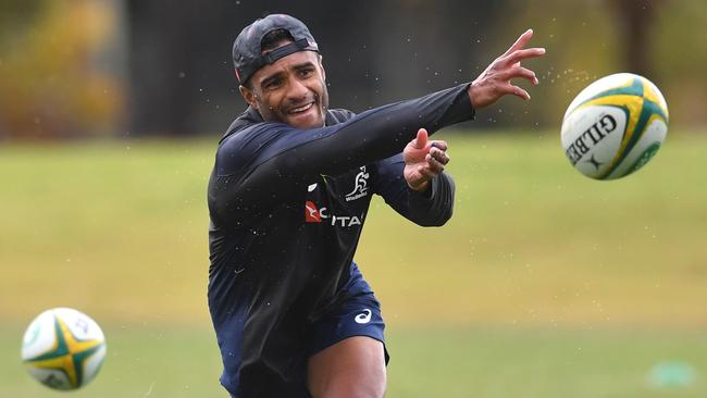 Will Genia at Wallabies training on Tuesday. Picture: AAP