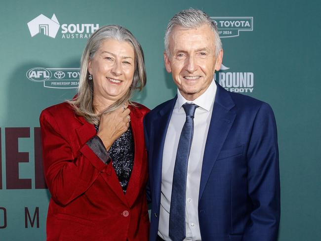 Bruce and Anne McAvaney at the Gather Round welcome dinner — which was also their 30th wedding anniversary. Picture: Getty