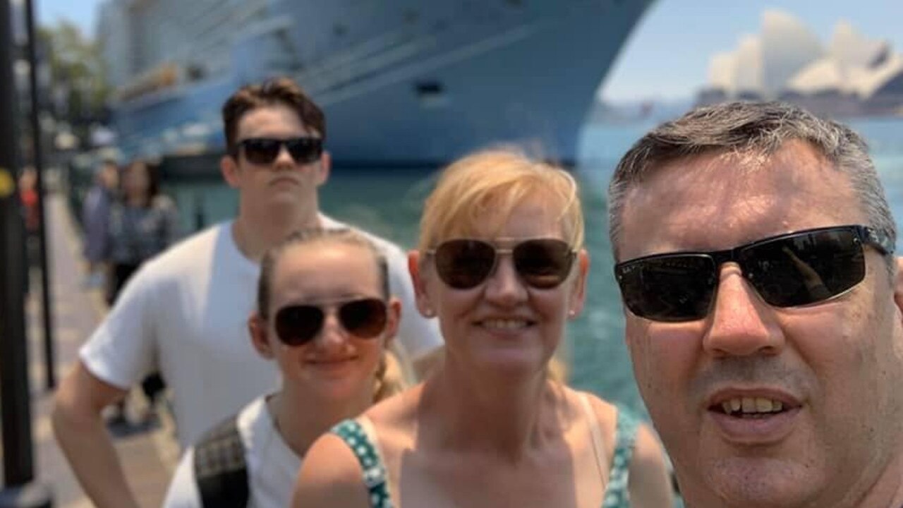 Anthony and Kristine Langford with children Winona and Jesse ahead of their ill fated trip to White Island. Picture: Facebook