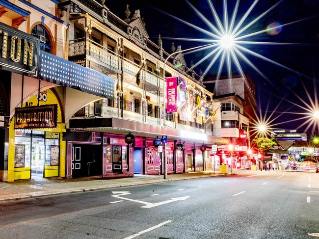 Wickham Street, Fortitude Valley during peak hour in COVID lockdown in Brisbane, August 6, 2021 - Picture: Richard Walker