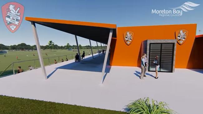 What the new $18 million women's football facility and academy at South Pine Sports Complex could look like when built by 2023. IMAGE: SUPPLIED