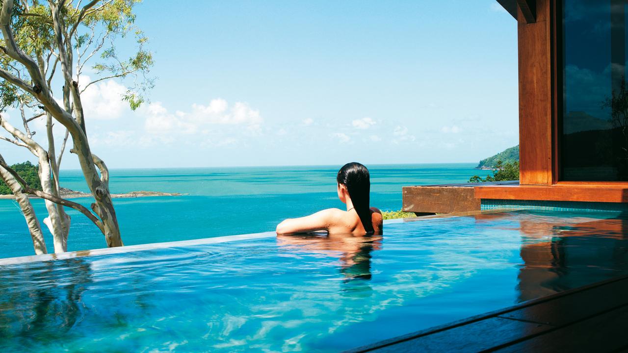 Some of the luxurious pavilions at Qualia on Hamilton Island offer 360-degree views. Picture: Supplied