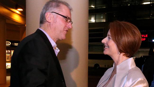 TWU national secretary Tony Sheldon with Julia Gillard.