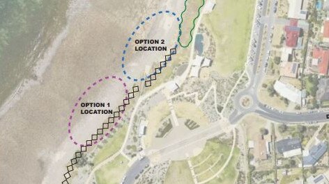 Hallett Cove outdoor pool potential areas. Pic: City of Marion