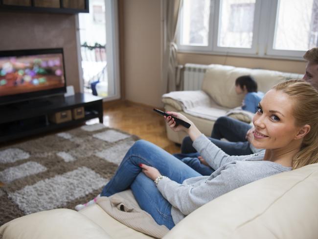 Generic photo of a family watching television / tv. Picture: iStock