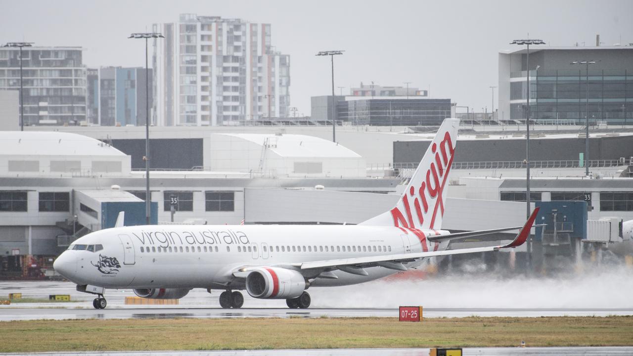 High winds and a ground delay program at Sydney Airport is affecting all airlines. Picture: NCA NewsWire / James Gourley