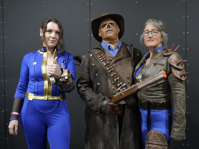 OZ Comic-Con Gallery. OZ comic at Melbourne Exhibition and Convention Centre. Ivy Chivers, Mikey Panagis and Annika Godfrey . Picture: Valeriu Campan